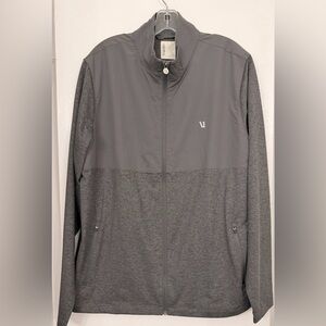Vuori Sunday Element Track Jacket Grey Heather Size XL